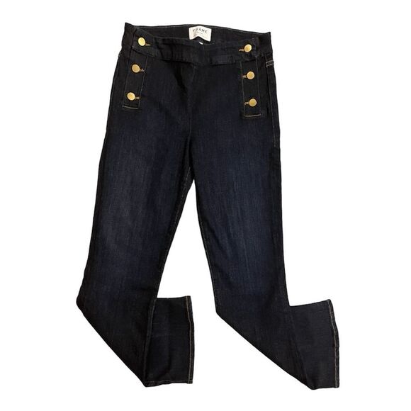 Frame Denim Le High Flare Side Button Jeans - Picture 1 of 7